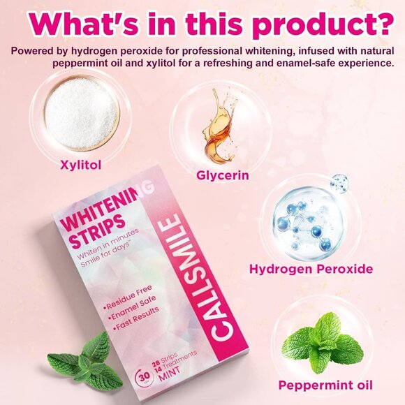 Lot 4 Boxes CALLSMILE Teeth Whitening Strips - 14 Treatments each Enamel Safe  N - Picture 6 of 7